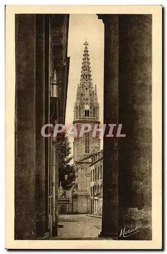 Ansichtskarte AK Saint Malo Le clocher de la cathedrale