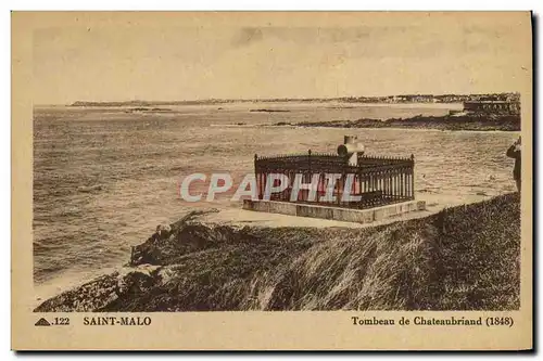 Cartes postales Saint Malo Tombeau de Chateaubriand