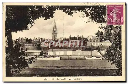 Cartes postales Saint Malo Vue Generale Bateaux