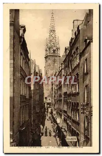 Cartes postales Saint Malo La Grande Rue Boulangerie