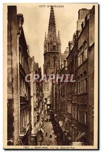 Ansichtskarte AK Saint Malo La Grande Rue Boulangerie