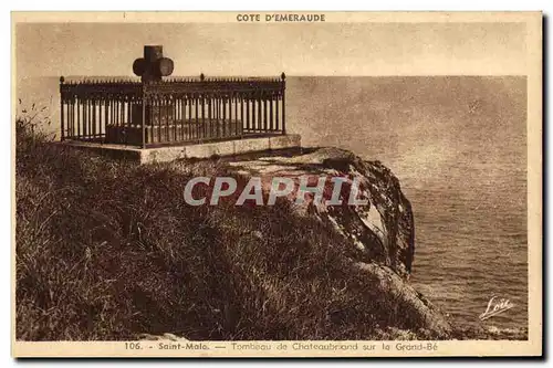 Cartes postales Saint Malo Tombeau de Chateaubriand Sur le Grand Be