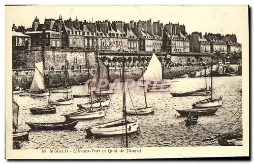 Ansichtskarte AK Saint Malo L Avant Port et Quai de Dinard Bateaux