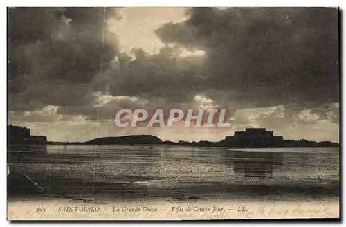 Ansichtskarte AK Saint Malo La Grande Greve Effet de contre jour