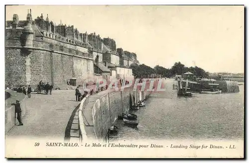 Ansichtskarte AK Saint Malo Le mole et l embarcadere pour Dinan Bateaux