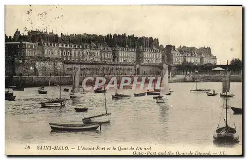 Ansichtskarte AK Saint Malo L Avant Port et le Quai de Dinard Bateaux