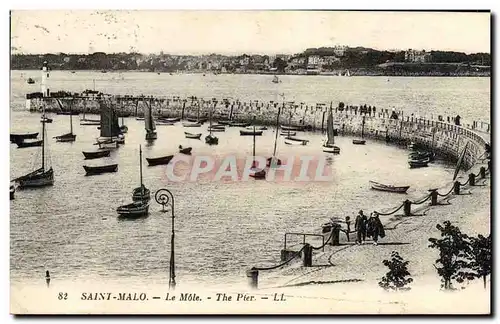 Ansichtskarte AK Saint Malo Le Mole Bateaux