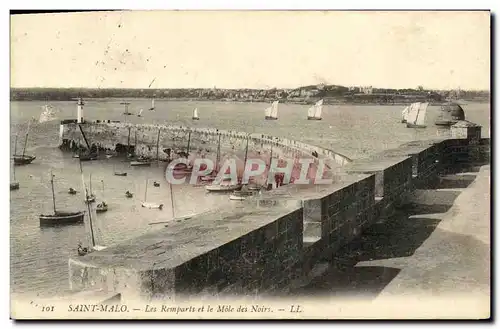 Cartes postales Saint Malo Les Remparts et le Mole Des Noirs