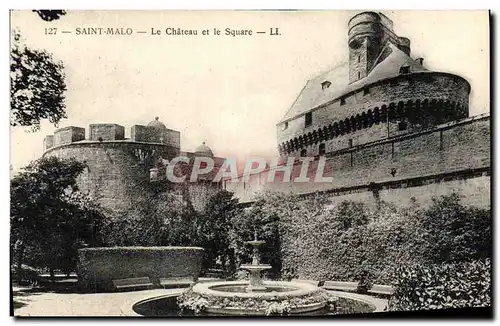 Cartes postales Saint Malo La Chateau et le Square