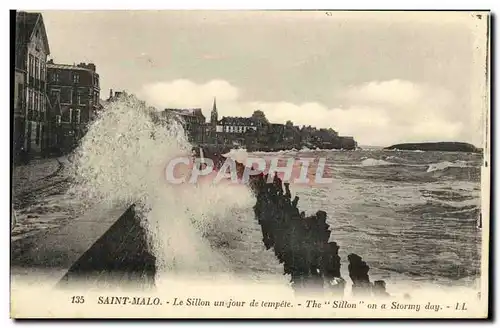 Ansichtskarte AK Saint Malo Le Sillon un Jour de Tempete