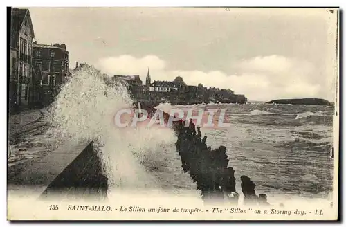 Cartes postales Saint Malo Le Sillon un Jour de Tempete