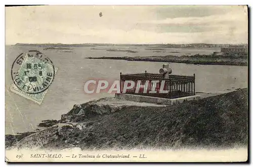 Cartes postales Saint Malo Le Tombeau de Chateaubriand