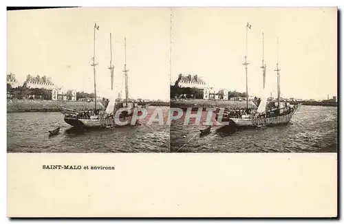 Ansichtskarte AK Saint Malo et environs Bateau Voilier
