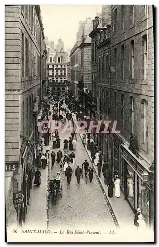 Cartes postales Saint Malo La Rue Saint Vincent