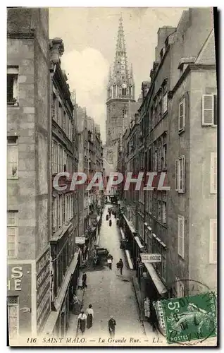 Cartes postales Saint Malo La Grande Rue