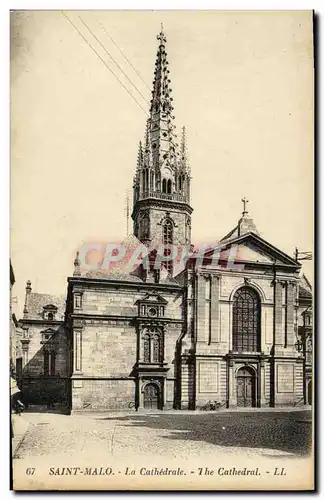 Cartes postales Saint Malo La Cathedrale