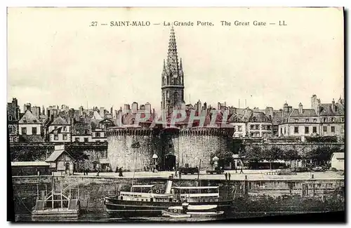 Ansichtskarte AK Saint Malo La Grande Porte Bateau