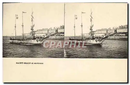 Ansichtskarte AK Saint Malo et environs Bateau voilier
