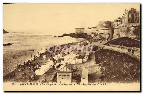 Cartes postales Saint Malo La Plage de Bons Secours