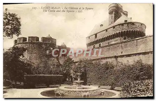 Cartes postales Saint Malo Le Chateau et le Square