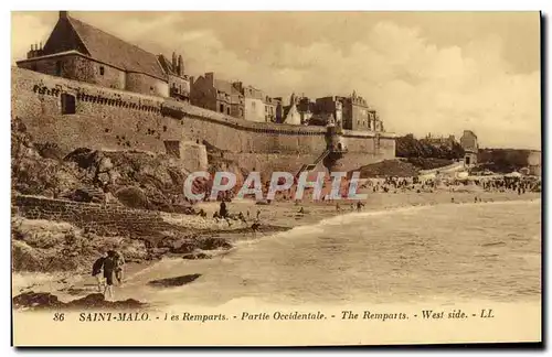 Ansichtskarte AK Saint Malo Les Remparts Partie Occidentale