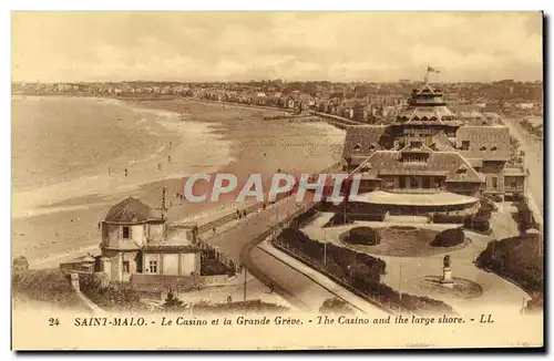 Ansichtskarte AK Saint Malo Le Casino et la Grande Greve