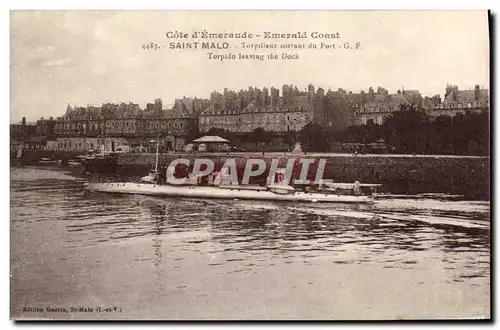 Cartes postales Saint Malo Torpilleur sortant du port Bateau