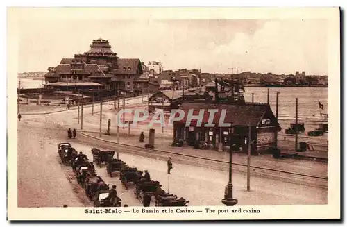 VINTAGE POSTCARD Holy Malo the Basin and the Casino