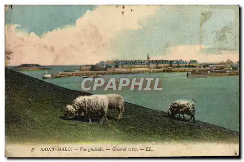 Cartes postales Saint Malo Vue Generale Moutons