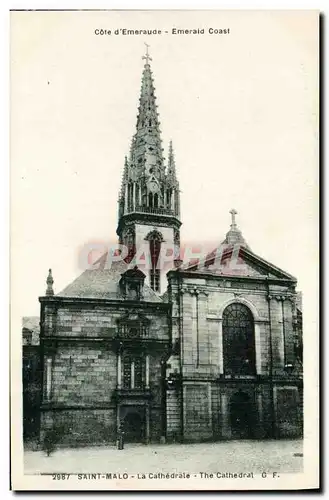 Cartes postales Saint Malo La Cathedrale