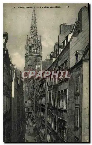 Cartes postales Saint Malo La Grande Rue