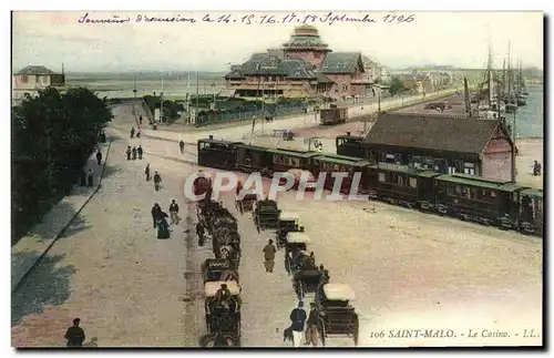 Ansichtskarte AK Saint Malo Le Casino Train