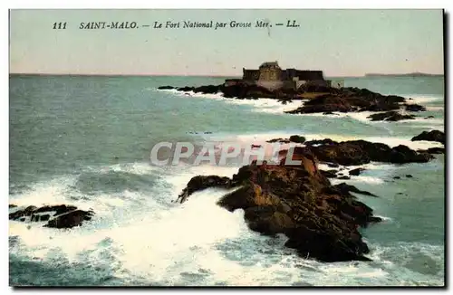 Cartes postales Saint Malo Le Fort National par Grosse Mer