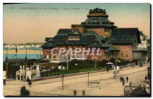 Cartes postales Saint Malo Le Casino Train