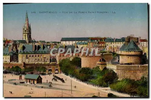 Cartes postales Saint Malo Vue de la Porte Saint Vincent