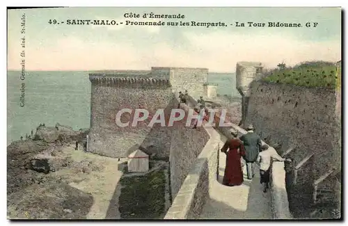 Ansichtskarte AK Saint Malo Promenade sur les Remparts La Tour bidouanne