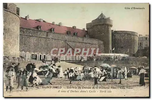 Ansichtskarte AK Saint Malo Une Vue du Chateau de la Duchesse Anne Cote Nord