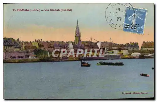 Cartes postales St Malo vue Generale Bateaux