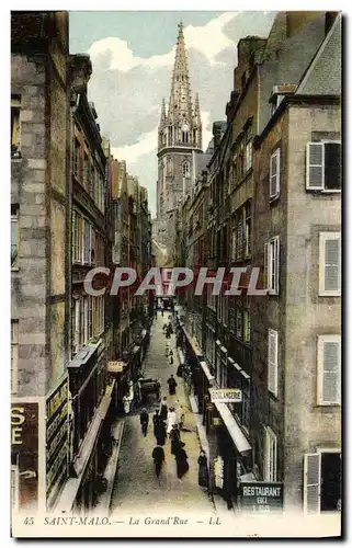 Ansichtskarte AK Saint Malo La Grand Rue Boulangerie