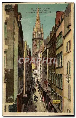 Cartes postales Saint Malo Grande Rue Boulangerie