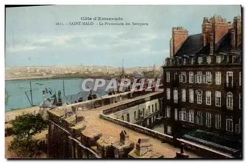 Cartes postales Saint Malo La Promenade des Remparts