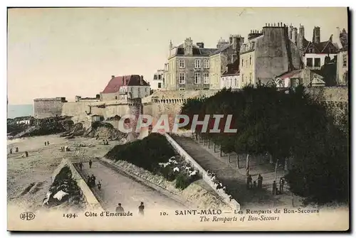 Cartes postales St Malo Les Remparts de Bon Secours