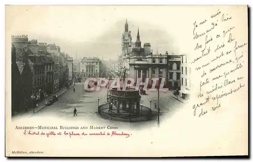 Cartes postales Aberdeen Municipal Buildings and Market Cross