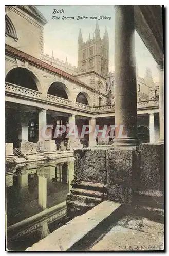 Ansichtskarte AK Bath The Roman Bath ans Abbey