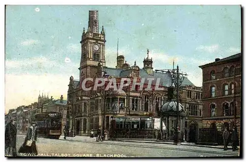 Ansichtskarte AK Town Hall Talbot Square Blackpool