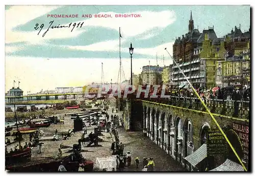 Cartes postales Promenade and Beach Brighton