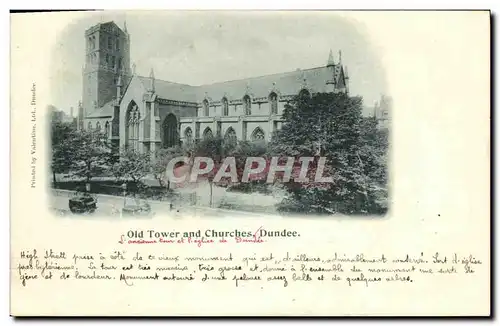 Cartes postales Old Tower and Churches Dundee