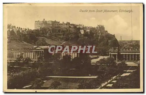 Ansichtskarte AK Edinburgh Castle from Scott monument