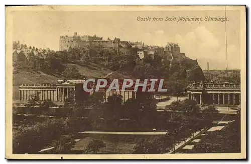 Cartes postales Edinburgh Castle from Scott monument