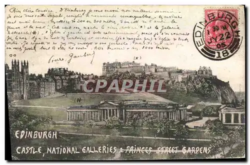 Cartes postales Edinburgh Castle National Galleries